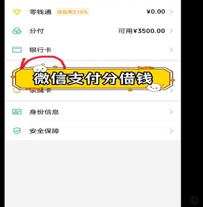 微信分付用什么套出来